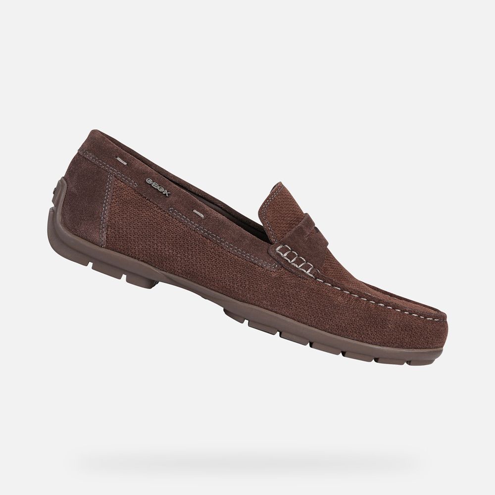 Mocassins Geox Homem Bordeaux - Moner 2Fit - SPAUL1802